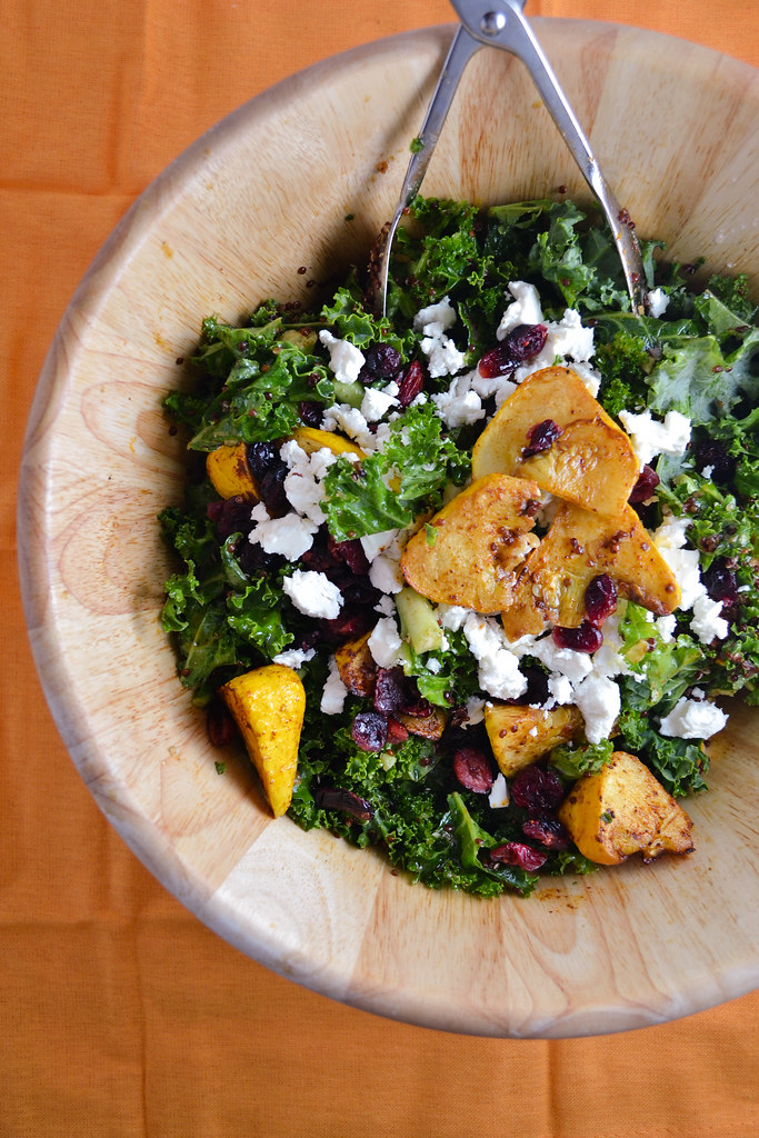 Kale, Squash, Quinoa Salad with Maple Citrus Dressing | Things I Made Today