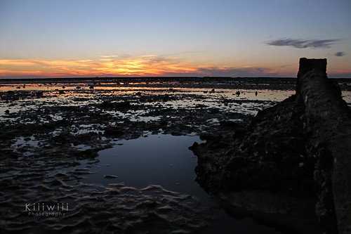 sunset españa costa beach canon atardecer mar spain sand stones playa arena 7d cadiz baja rocas marea marismas kiiiwiii