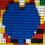 Lego blue heart