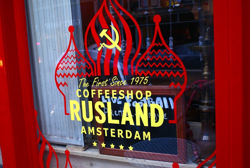 L'un des premiers coffee-shops d'Amsterdam : Le Rusland.