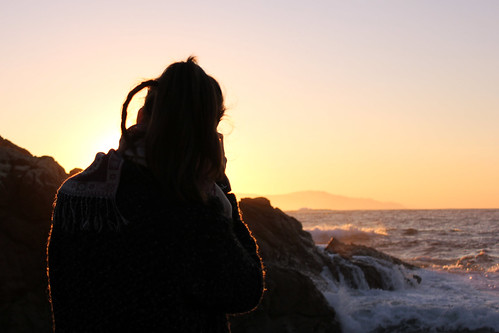 sunset sea sun sol beach girl de atardecer mar puesta olas