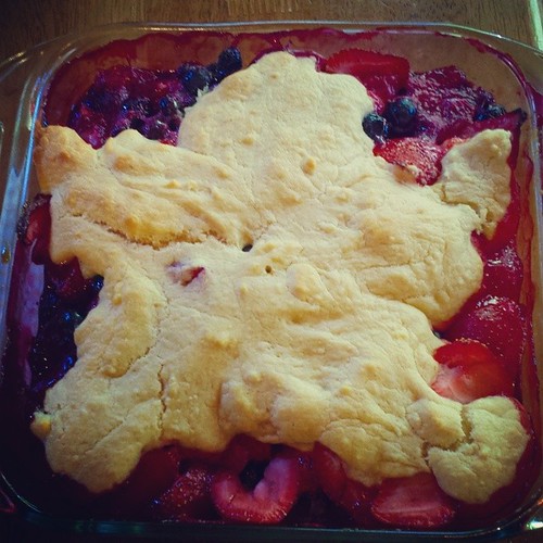 Strawberry and blueberry cobbler #summer #4thofjuly #independenceday #food #celebrations #family #holiday