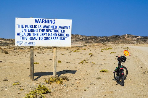 Sperrgebiet warning sign in the Lüderitz peninsula