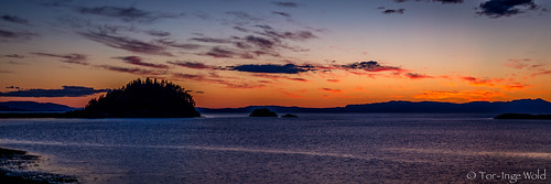 sunset sea norway island hell strjørdal