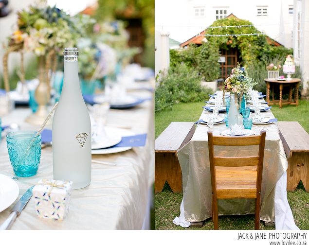 Geometric Garden Wedding table setting