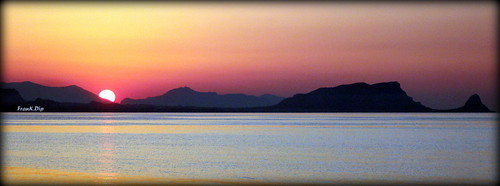 sunset sea montagne tramonto mare sole sicilia gabbiano monti brindisi orizzonte frankdip