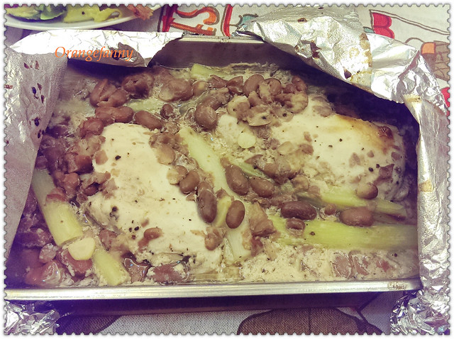 140825 雞胸肉、義大利白豆、韭蔥、鮮奶油與馬鬱蘭晚餐袋