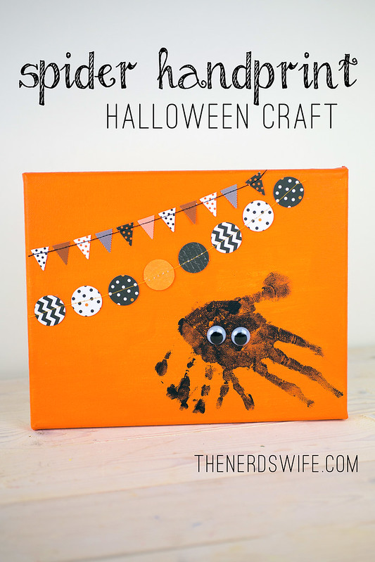 Spider Handprint Halloween Craft