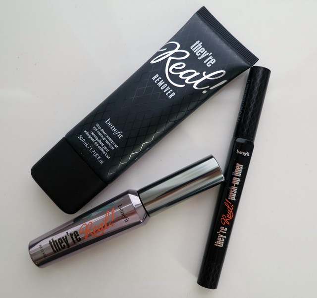benefit, they're real, mascara, eye liner, eye makeup remover, benefit cosmetics