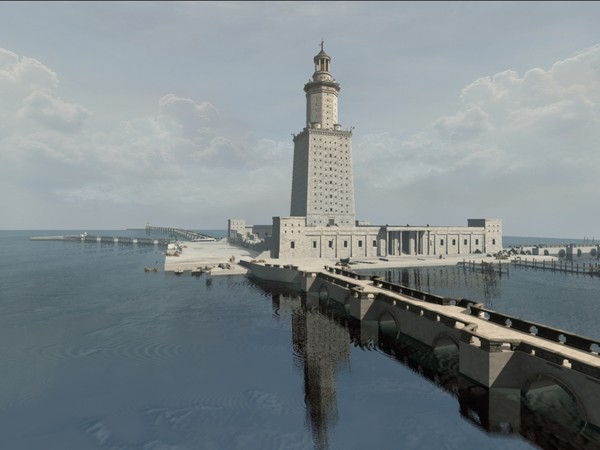 Drawing of Lighthouse of Alexandria