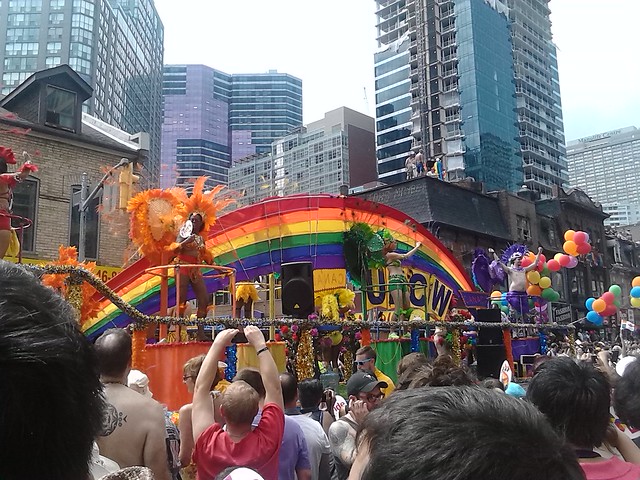 A rainbow in the Pride parade