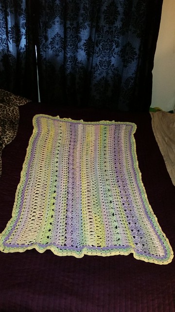 Variety stitch crib blanket completed July 30, 2014