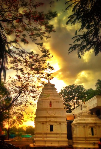 trees light sunset sky nature beautiful weather clouds temple nagpur iphoneography