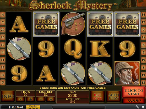 free Sherlock Mystery free spins feature