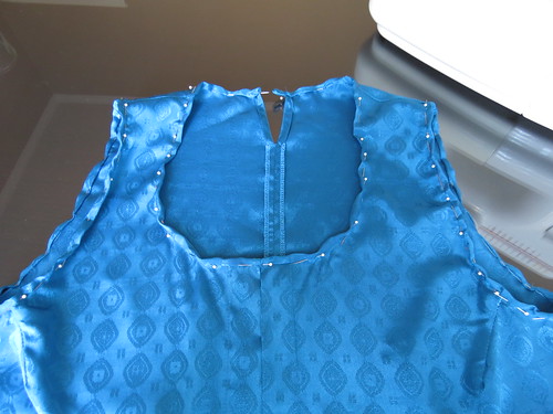 Blue Buttons Blouse - In Progress