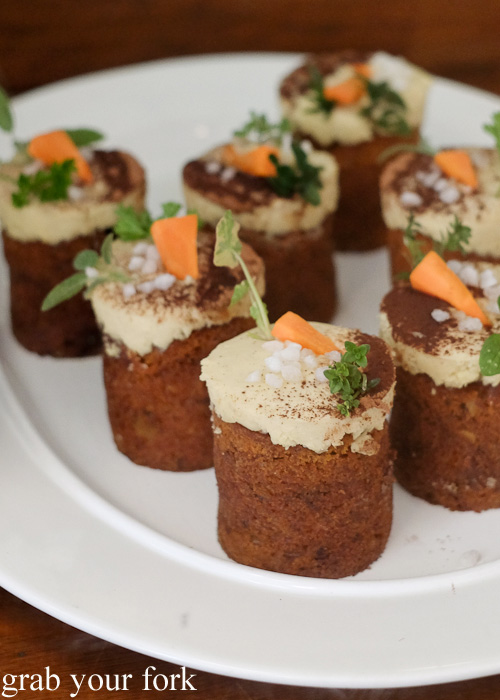 Mini carrot cakes at The Pig and Pastry, Petersham