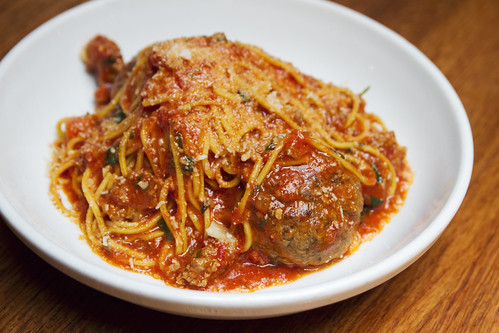 Spaghetti alla Chitarra with meatballs