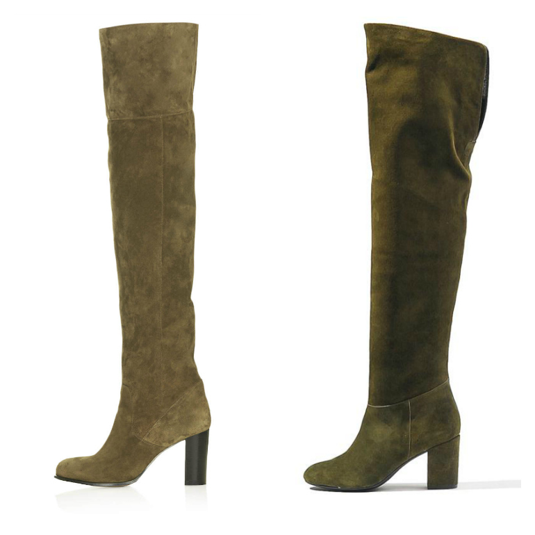 Khaki overknee boots / Fashion is a party