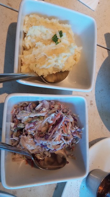 Kettle coleslaw and garlic mashed potatoes