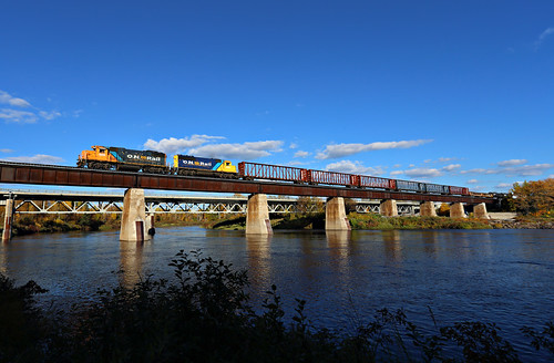 railroad bridge ontario train river railway timhortons onr ont ontarionorthland mattice missinaibi