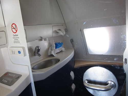 airplane bathroom w/ a window!