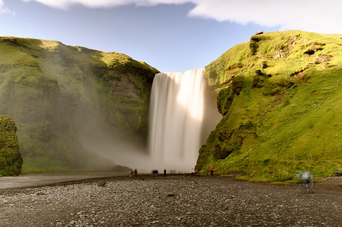 longexposure camping sky people travelling green nature water island waterfall iceland day hill roadtrip clear filter ghosts foss skogafoss