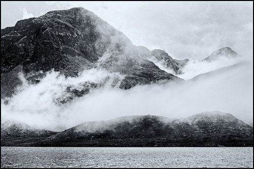 panorama cloud white mountain lake black monochrome weather fog landscape noir nebel view hiking wolke lac sw fujifilm blanc brouillard ariege andorra aston pyrenees randonee pyrenäen
