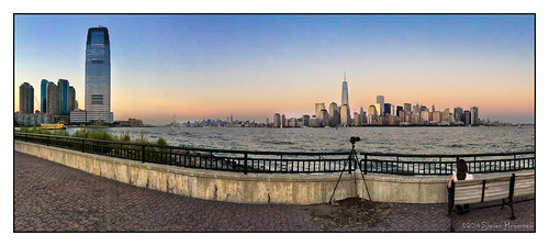 nyc newyorkcity sunset skyline river jerseycity waterfront manhattan hudsonriver empirestatebuilding hudson marybeth libertystatepark iphone oneworldtradecenter