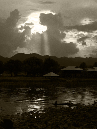 sunset sepia vintage river landscape southeastasia dusk kanchanaburi riverkwai kwai