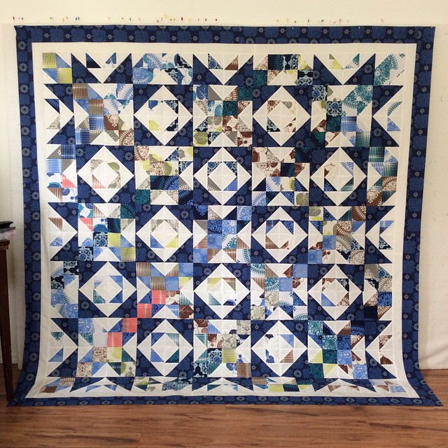 An absolute miracle happened today, I finished two quilt tops!!! This one is for my hubby. #alyof #quiltingmiracle