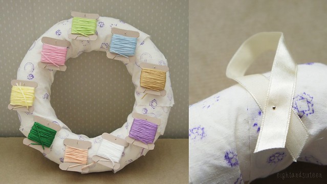 diy embroidery thread storage wreath crafts sewing eight and sixteen