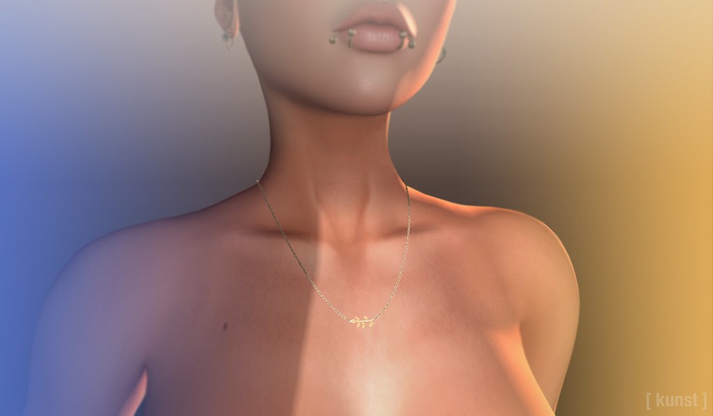 [ kunst ] - Cora leaf necklace - SecondLifeHub.com
