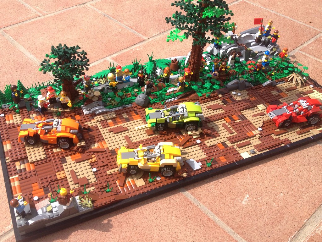 Buggies race diorama