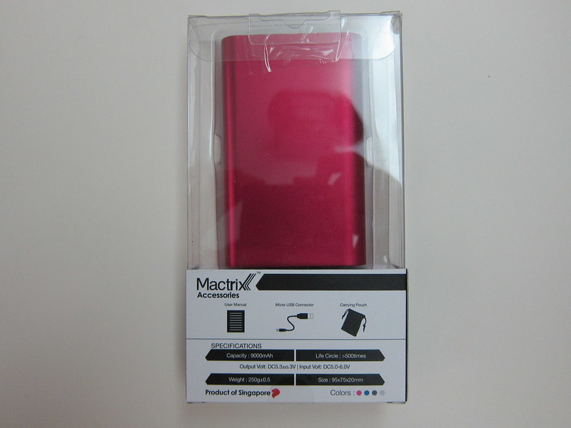 Mactrix Dual 9000 Portable Battery - Packaging Back