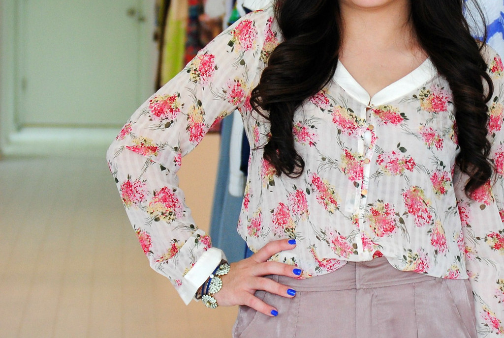 floral blouse