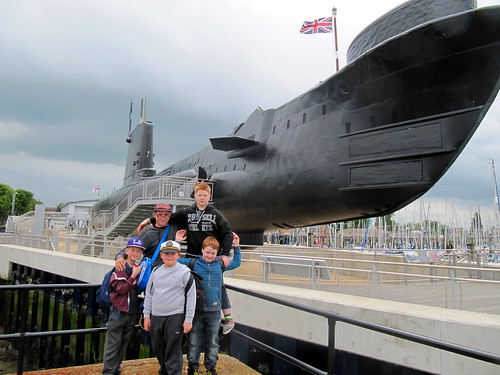 The Boys in front of HMS Alliance (P417)