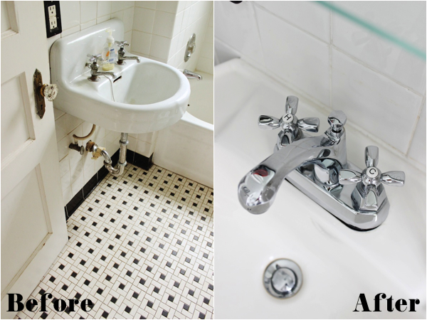 Fabric Paper Glue | Guest Bath Before & After