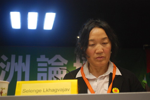 蒙古反核運動者Selenge Lkhagvajav；攝影：彭瑞祥。