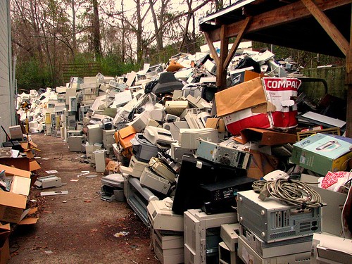 Electronic waste courtesy Curtis Palmer and Wikimedia Commons