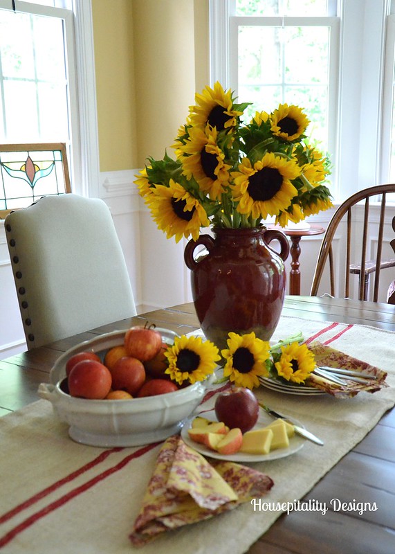 Sunflower and Fruit Centerpiece