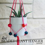 how to make a beaded plant hanger tutorial via Kristina J blog