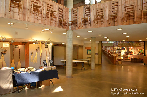Lobby of the Folk Art Center, home of the Southern Highland Craft Guild