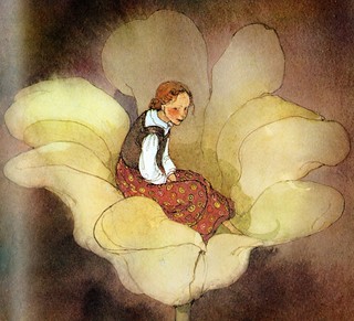 “Thumbeline” by Hans Christian Andersen; illustrations by Lisbeth Zwerger.