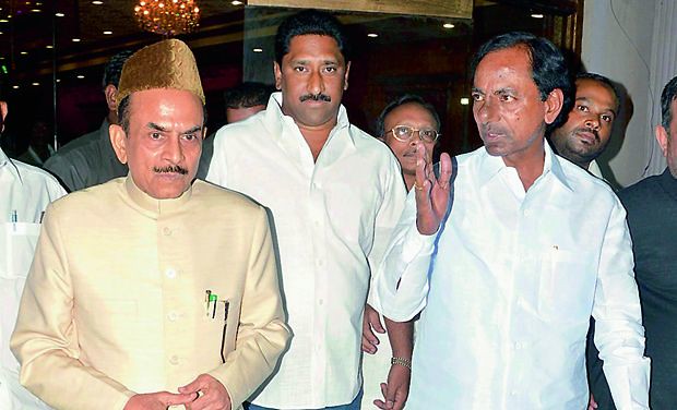Chief Minister KCR with his deputy Mehmood Ali.