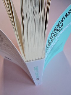 Come finisce il libro, di Alessandro Gazoia (Jumpinschark). minimum fax 2014. Progetto grafico di Riccardo Falcinelli. Taglio superiore, quarta di cop., copertina  (part.), 3