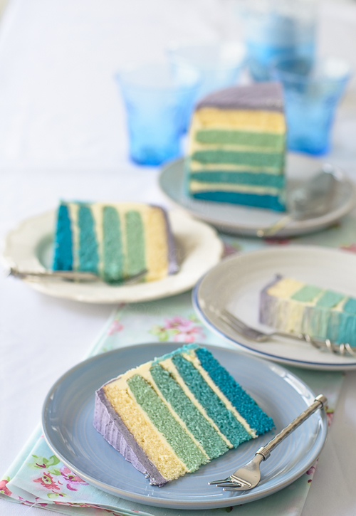 Blue Ombre Birthday Cake