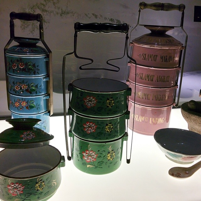 Old style lunch boxes.