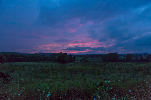 pink blue sunset sky field clouds evening twilight moody purple dusk pastel