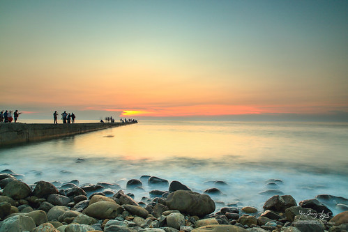 sunset sea sky sun seascape color canon photography scenery seascapes explore 夕陽 tamron 太陽 海 新竹 天空 攝影 2470 海景 探索 nd106 5dmkiii 海之聲