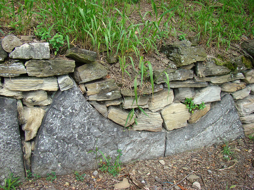 Dry stone wall inside the cemetery, Aug. 27th 2014
